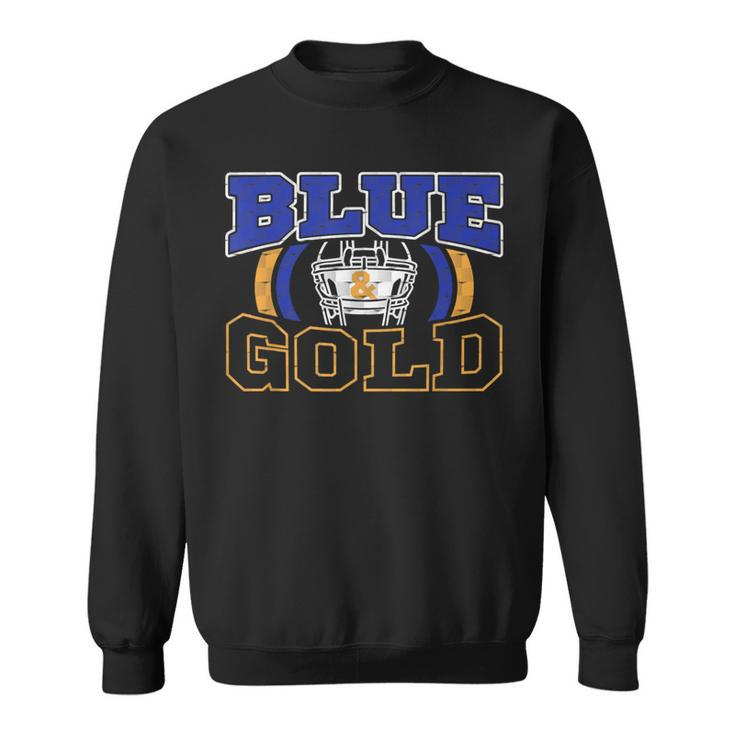 Blue And Gold Football Game Day Group Home Team School Sweatshirt