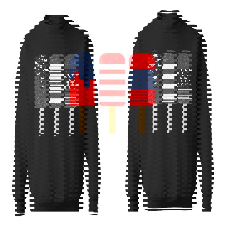 Blue Red White Ice Cream American Flag 4Th Of July Usa Sweatshirt