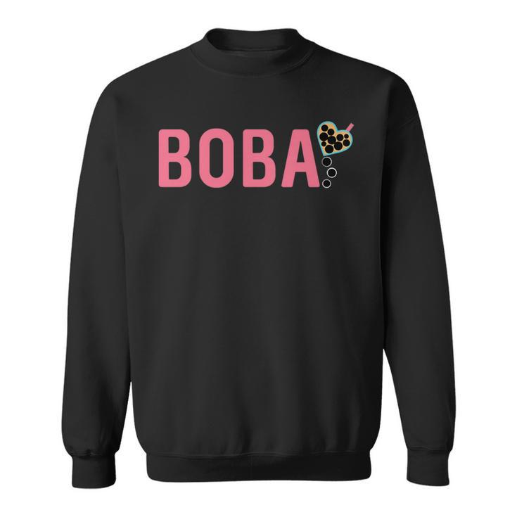 Boba Bubble Tea Drink - Cute Milk Tea Heart   Sweatshirt