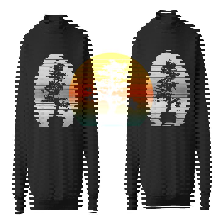 Bonsai Tree Vintage Japanese Bonsai Tree Sun Sweatshirt