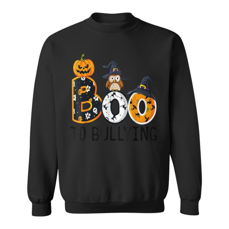 Boo To Bullying Orange Unity Day Anti Bullying Halloween Sweatshirt