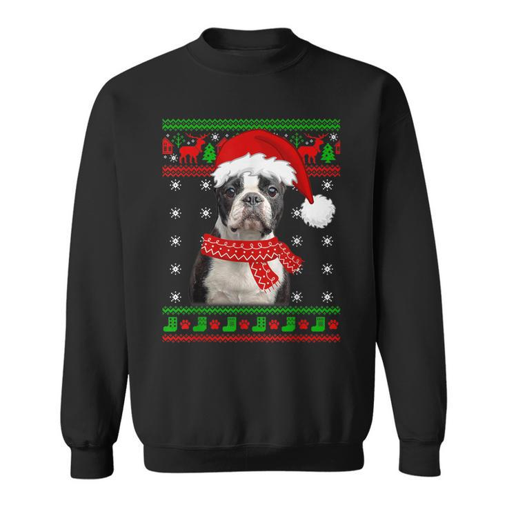 Boston Terrier Dog Ugly Sweater Christmas Puppy Dog Lover Sweatshirt