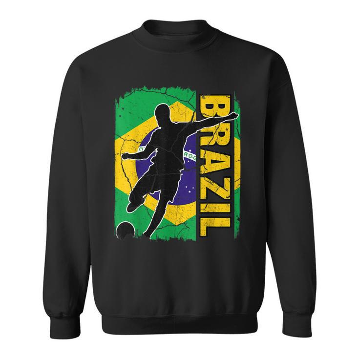 Brazilian Soccer Team Brazil Flag Jersey Football Fans  Sweatshirt