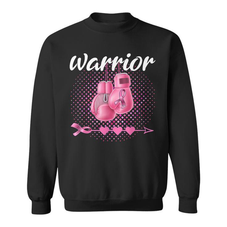 Breast Cancer Awareness Pink Boxing Gloves Warrior Sweatshirt