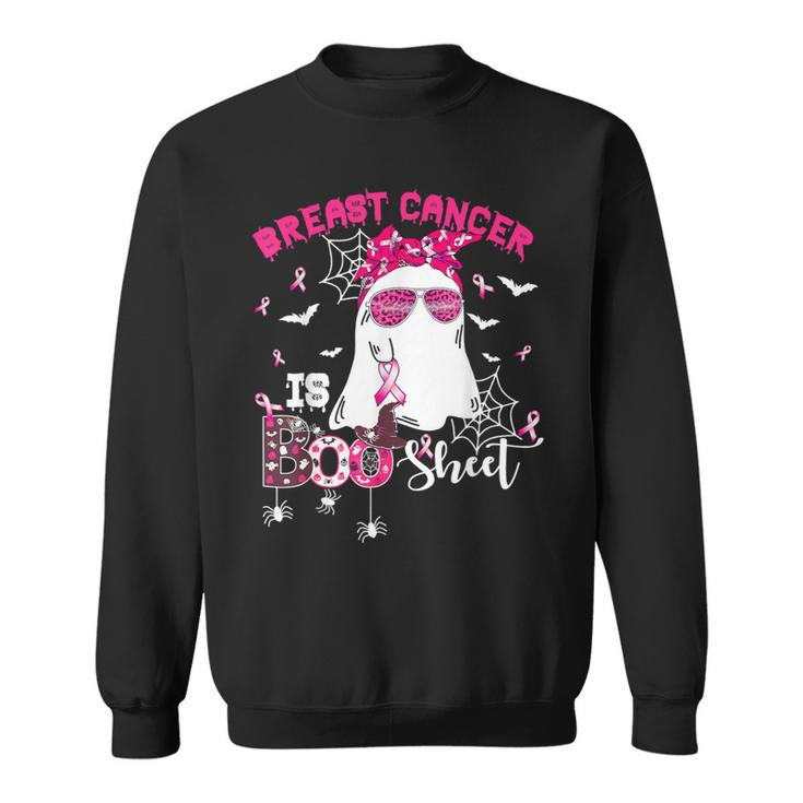 Breast Cancer Is Boo Sheet Cool Ghost Pink Ribbon Halloween Sweatshirt