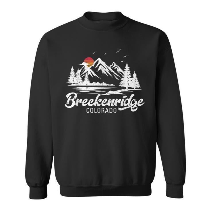 Breckenridge Colorado Vintage Mountain Landscape Sweatshirt