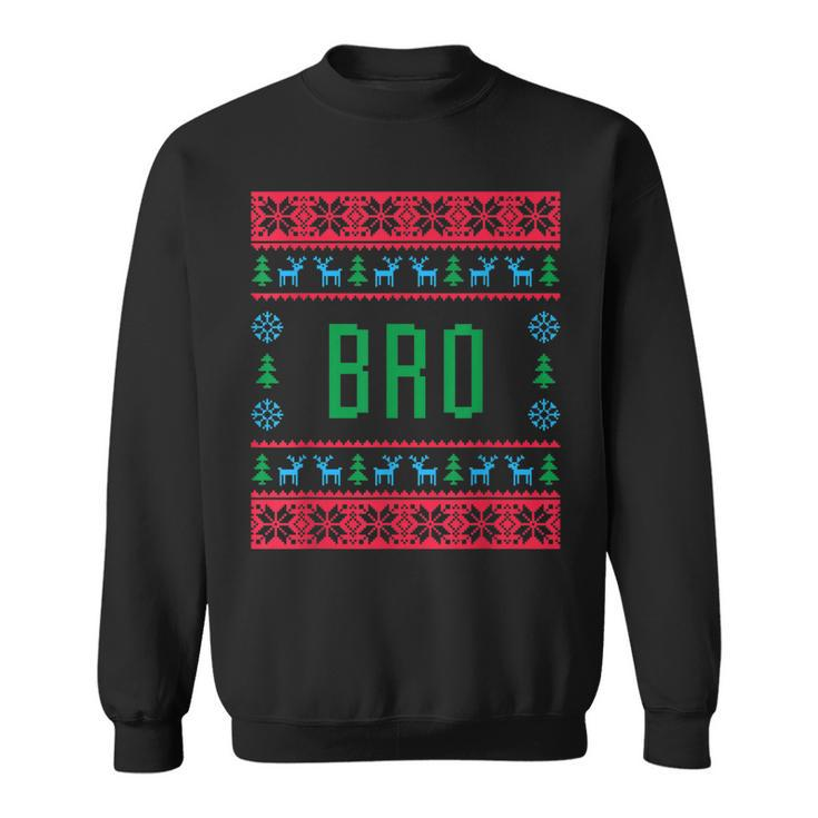 Bro Ugly Christmas Sweater Pjs Matching Family Pajamas Sweatshirt
