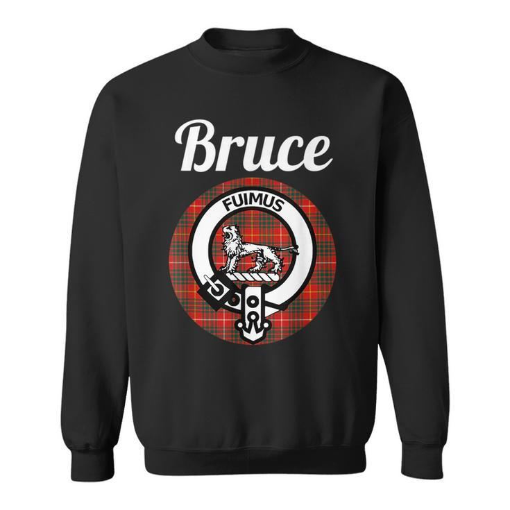 Bruce Clan Scottish Name Coat Of Arms Tartan Sweatshirt
