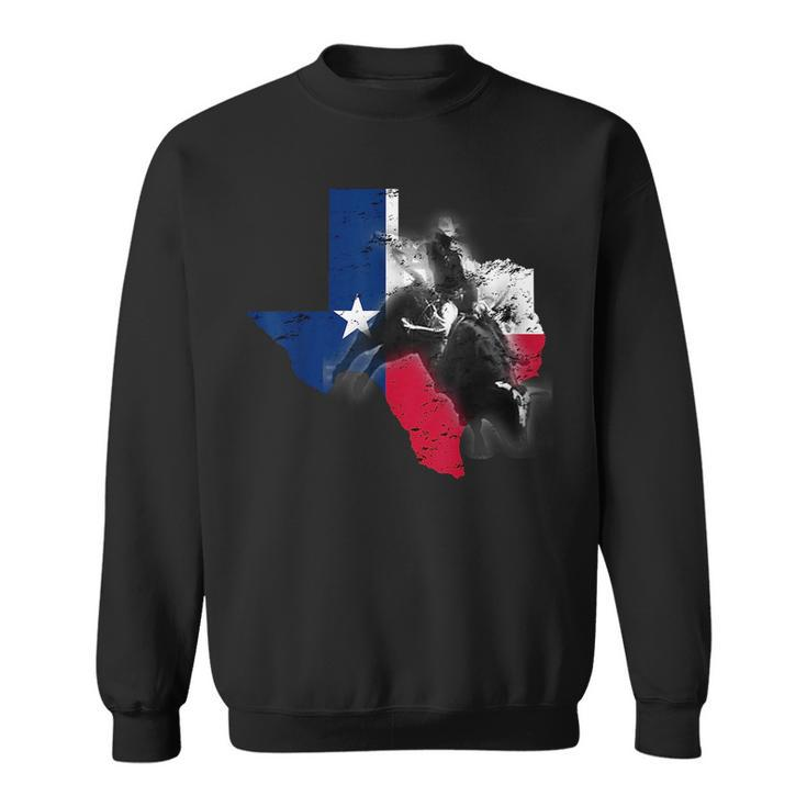 Bull-Riding For Men Texas Ranch Rider Cowboy Texan Lone Star  Texas Funny Designs Gifts And Merchandise Funny Gifts Sweatshirt