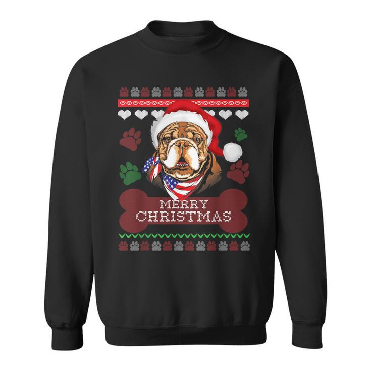 Bulldog Owner Ugly Christmas Sweater Style Sweatshirt