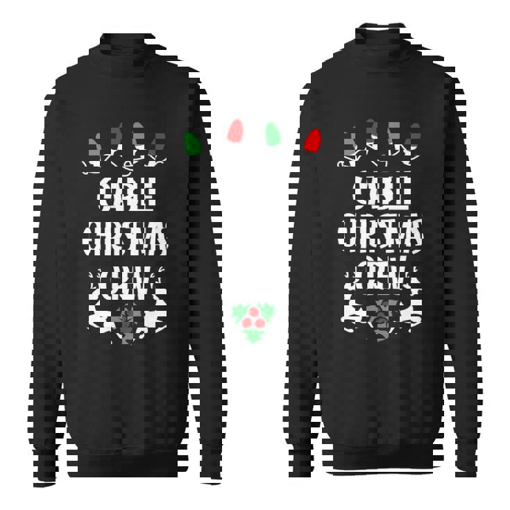 Cable Name Gift Christmas Crew Cable Sweatshirt