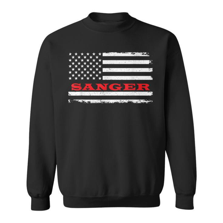 California American Flag Sanger Usa Patriotic Souvenir Sweatshirt