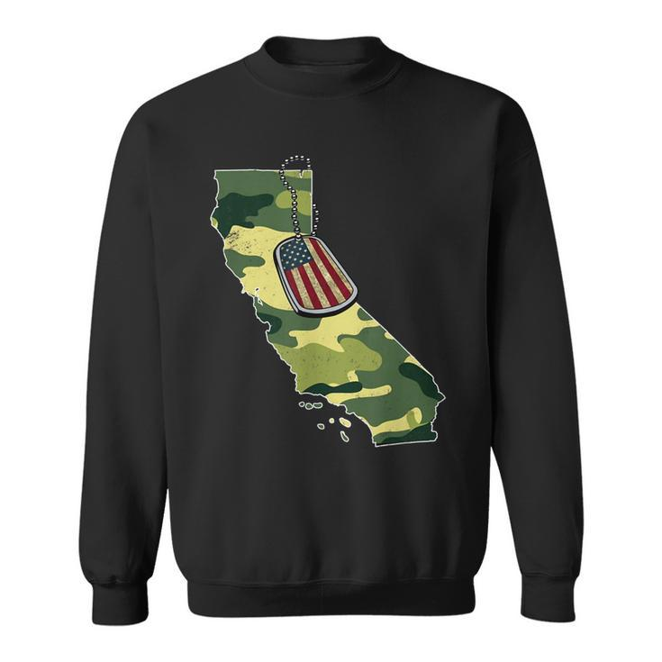 California Camouflage Veteran Pride  Sweatshirt