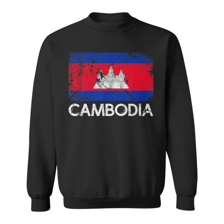 Cambodian Flag Vintage Made In Cambodia Sweatshirt