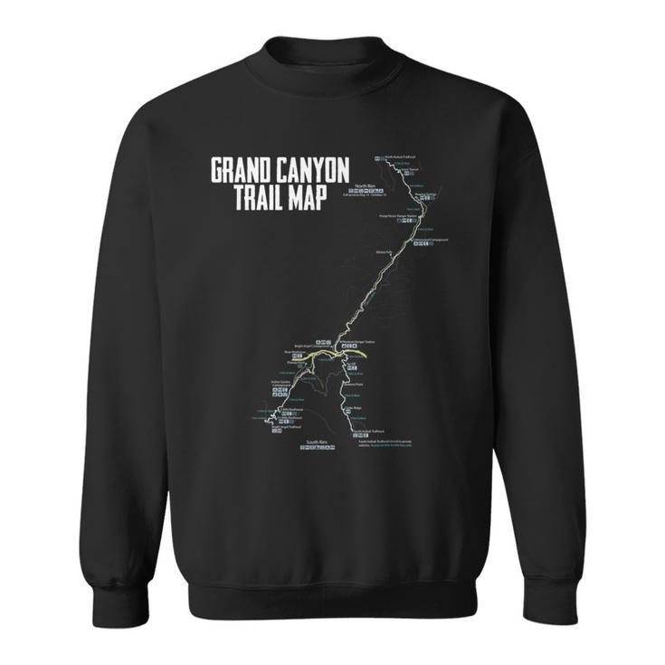Camp Grand Canyon National Park Trail Map Camping Hiking Sweatshirt