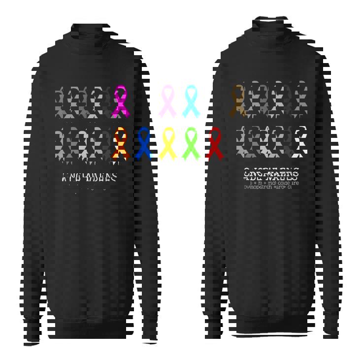 Cancer Awareness Clothing - Fight Cancer Ribbon  Sweatshirt