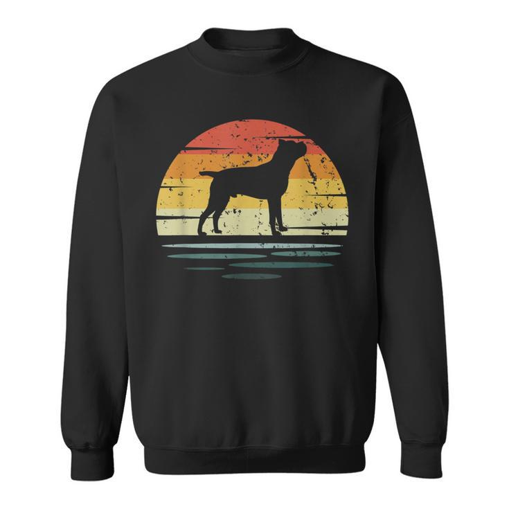 Cane Corso Dog Vintage Italian Mastiff Silhouette Sunset  Sweatshirt