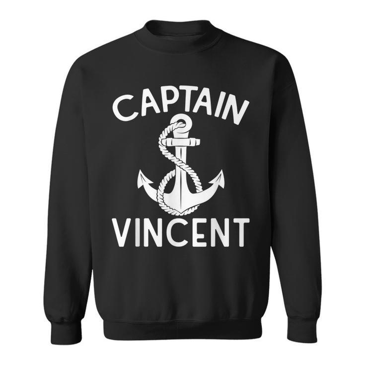 Captain Vincent Yacht Ship Anchor Boating Boat  Sweatshirt