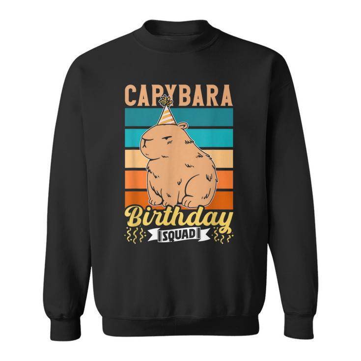 Capybara Birthday Squad Lover Capybaras Rodent Animal  Sweatshirt