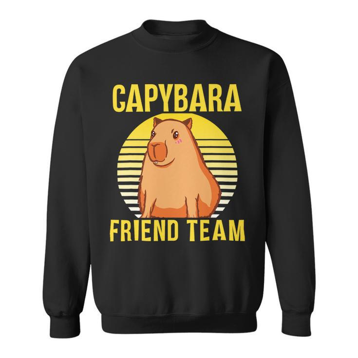 Capybara Friend Team Rodent Capybaras Animal Lover Sweatshirt