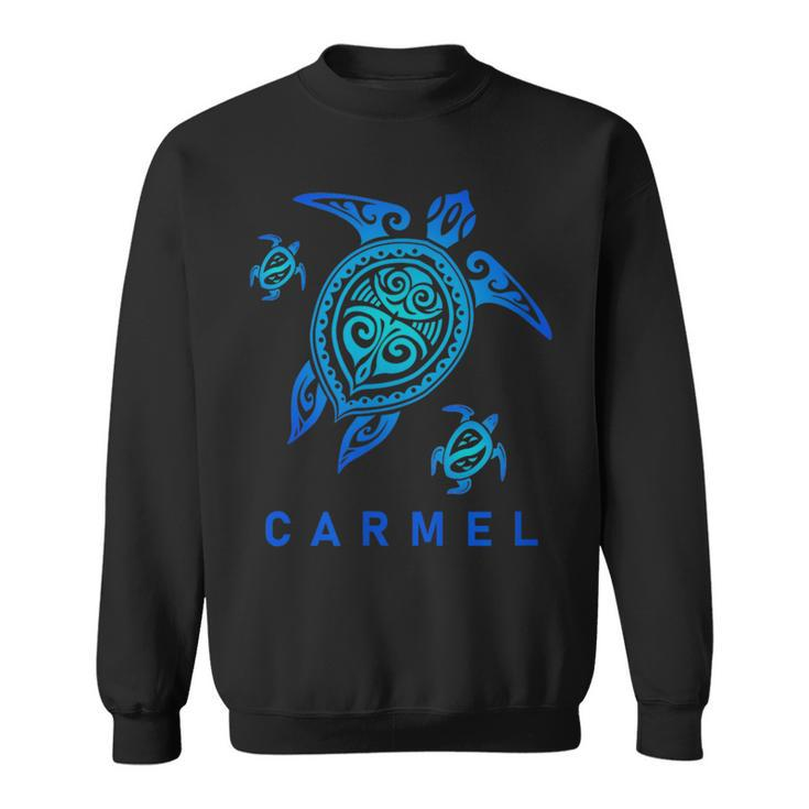 Carmel California Sea Blue Tribal Turtle Sweatshirt