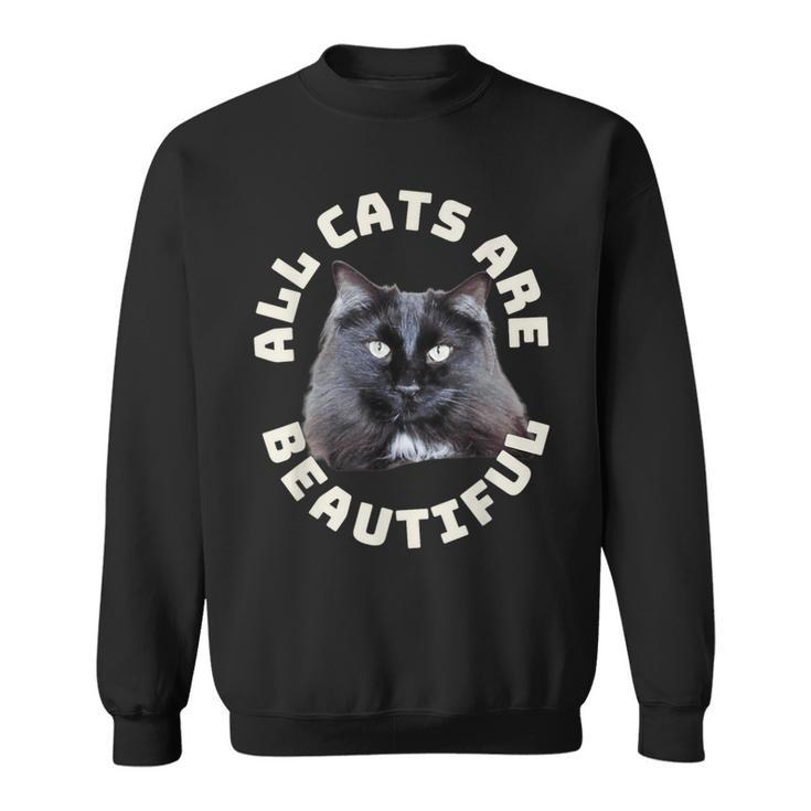 All Cats Are Beautiful Chantilly-Tiffany Cat Heartbeat Sweatshirt