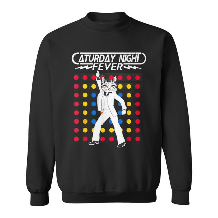Caturday Night Fever Dancing Cats Sweatshirt