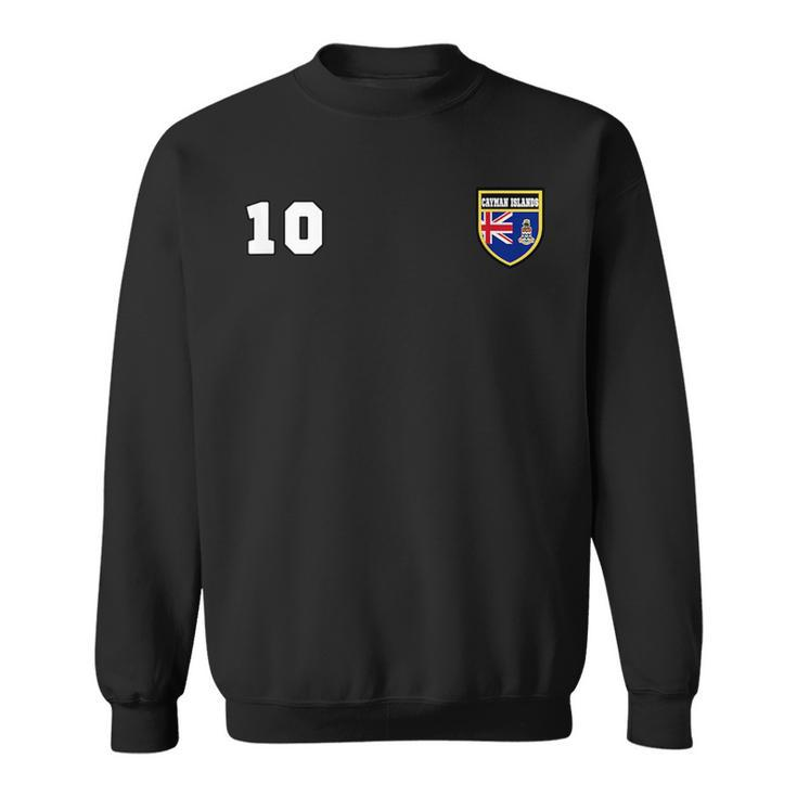 Cayman Islands  Number 10 Soccer  Flag Football Sweatshirt