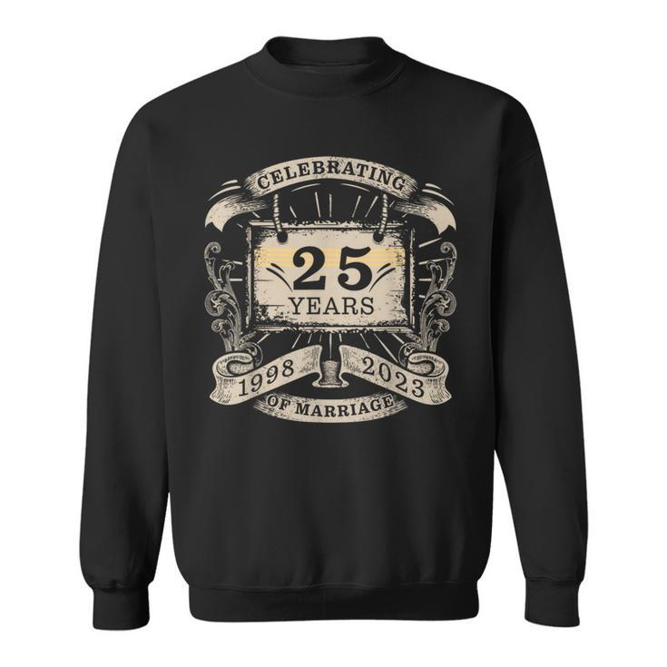 Celebrating 25 Year Of Marriage Anniversary Matching HisHer  Sweatshirt
