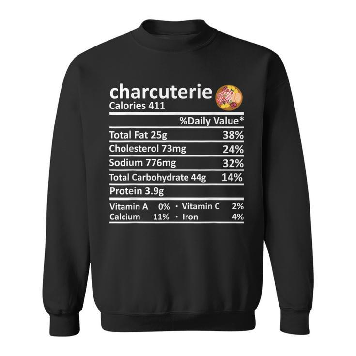 Charcuterie Nutrition Food Facts Thanksgiving Costume Xmas Sweatshirt