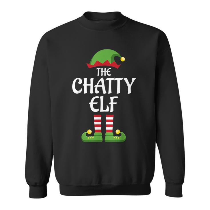 Chatty Elf Family Matching Group Christmas Sweatshirt