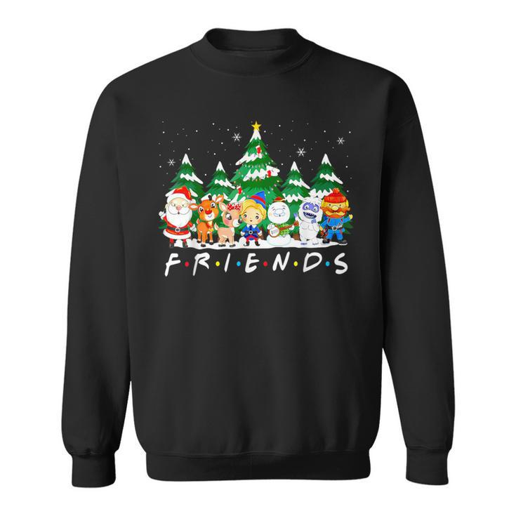 Christmas Friends Santa Rudolph Snowman Xmas Family Pajamas Sweatshirt