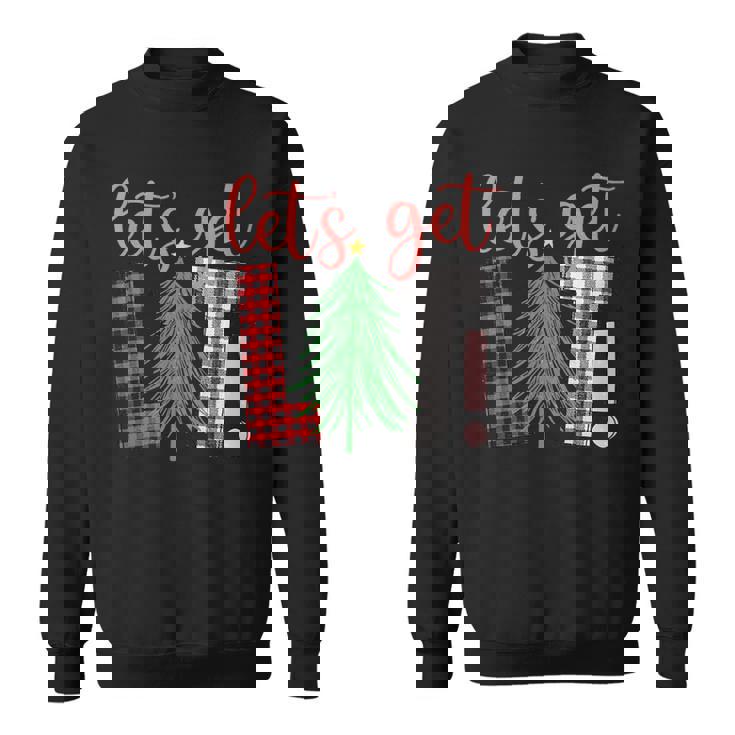 Christmas Let's Get Lit Festive Alcohol Sweatshirt