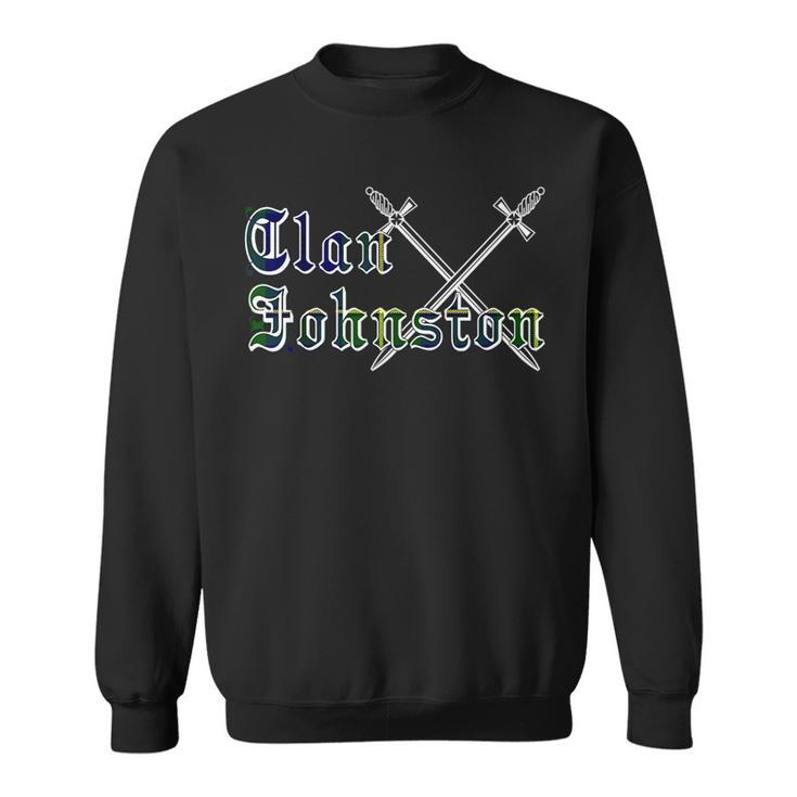 Clan Johnston Surname Last Name Scottish Tartan Funny Last Name Designs Funny Gifts Sweatshirt