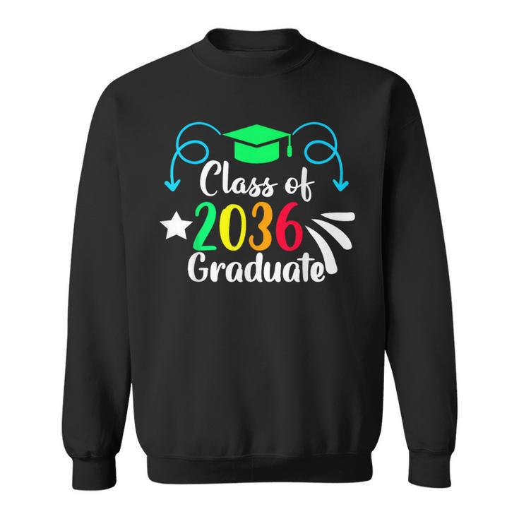 Class Of 2036 Grow With Me First Day Kindergarten Graduation Sweatshirt