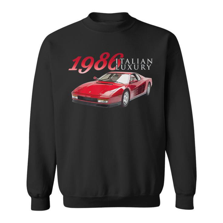 Classic Cars1986 Luxury Italian Sports Car Red Sports Car  Sweatshirt