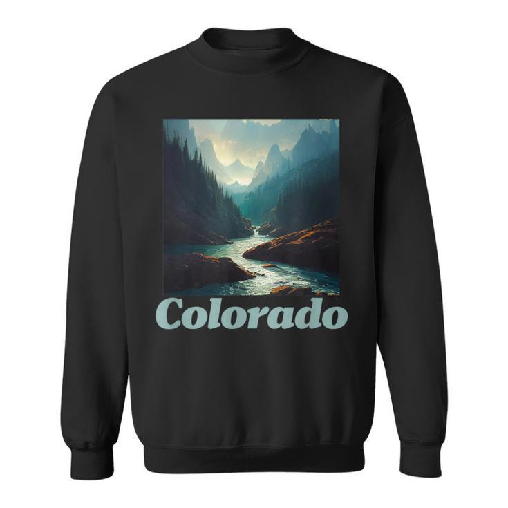 Colorado Mountain And Nature Graphic Sweatshirt