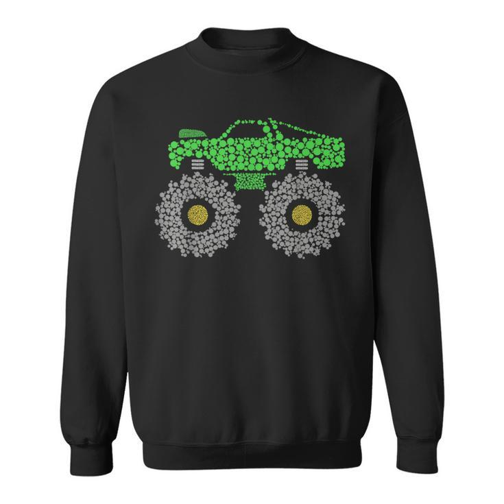 Colorful Polka Dot Monster Truck International Dot Day Sweatshirt