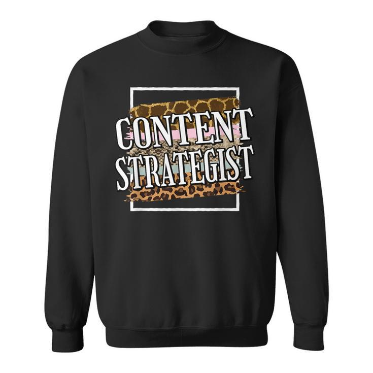 Content Strategist Leopard Print Sweatshirt