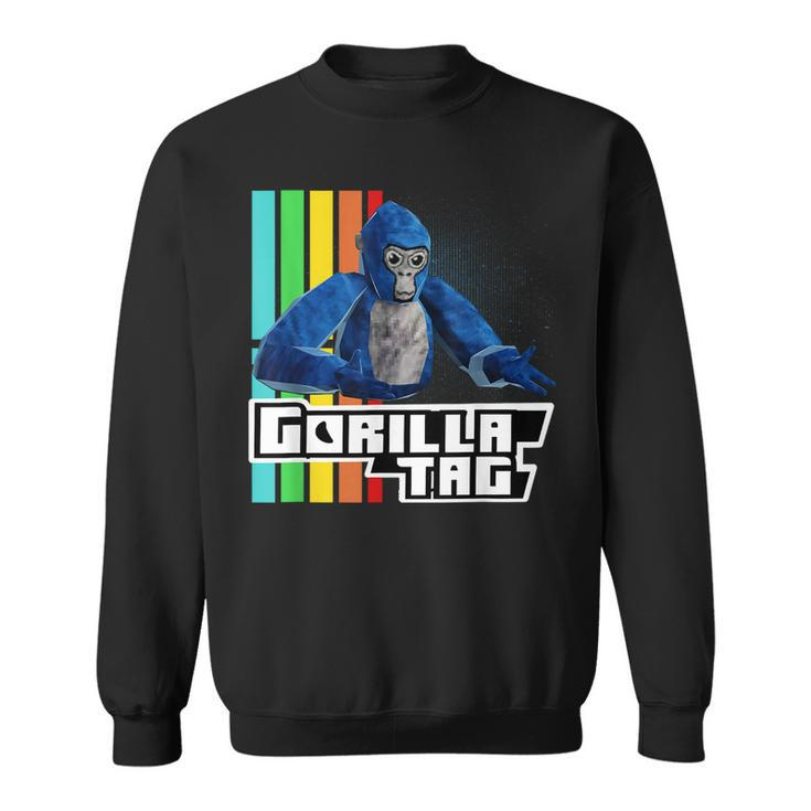 Cool Gorilla Tag Retro Gorilla Tag Monke Vr Gamer Sweatshirt