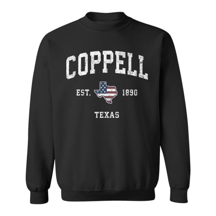 Coppell Texas Tx Vintage American Flag Sports Sweatshirt