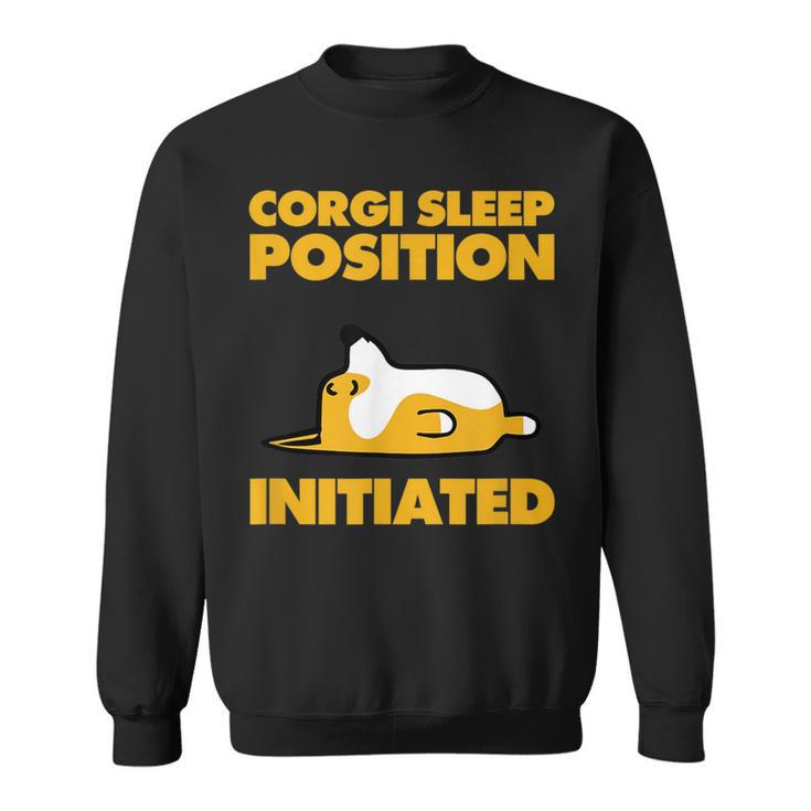 Corgi Sleep Position Initiated T  Sweatshirt