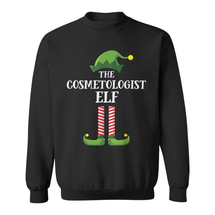 Cosmetologist Elf Matching Family Group Christmas Party Elf Sweatshirt