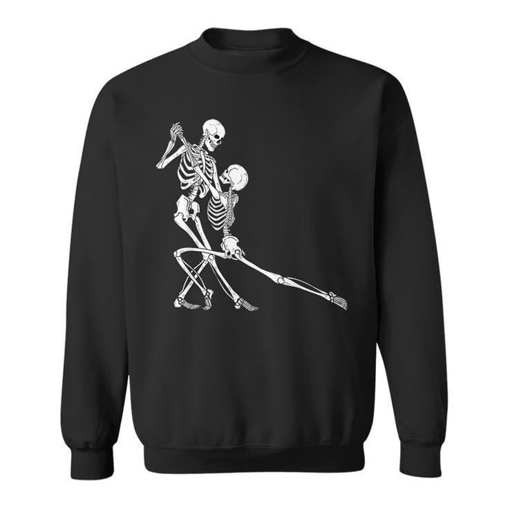 Couple Dancing Skeletons Vintage Day Of Thedead Halloween Dancing Funny Gifts Sweatshirt
