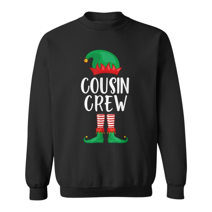 Cousin Crew Elf Christmas Party Matching Family Group Pajama Sweatshirt