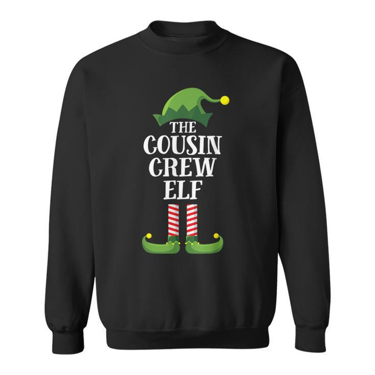 Cousin Crew Elf Matching Family Group Christmas Party Sweatshirt