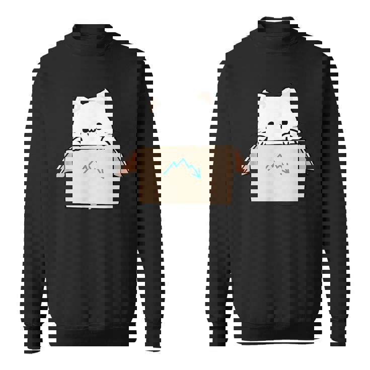 Coworker Pet Swagazon Associate Cute Cat In Cardboard Box Sweatshirt