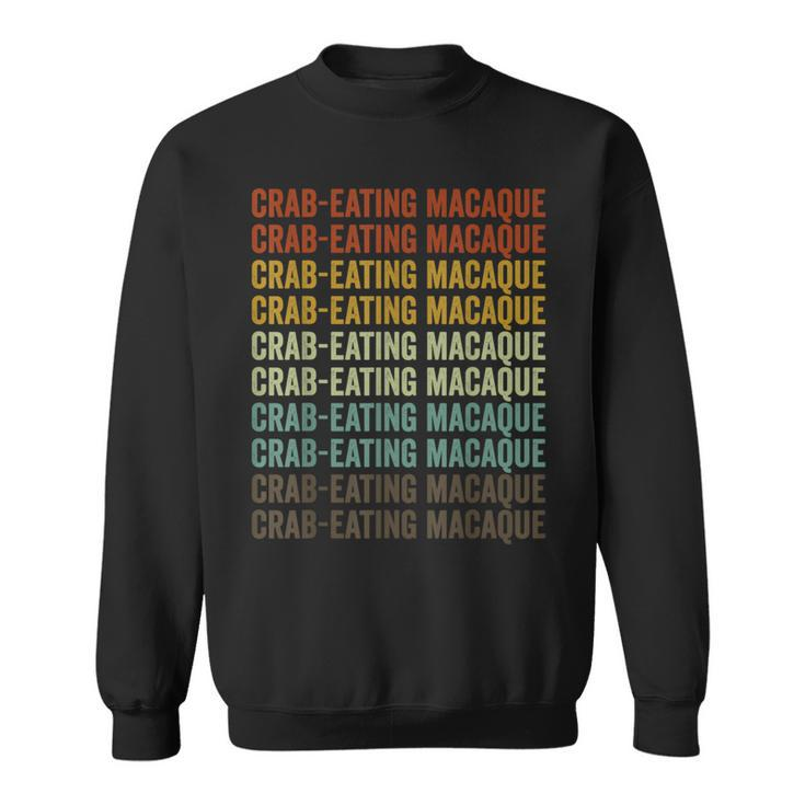 Crab-Eating Macaque Retro Sweatshirt