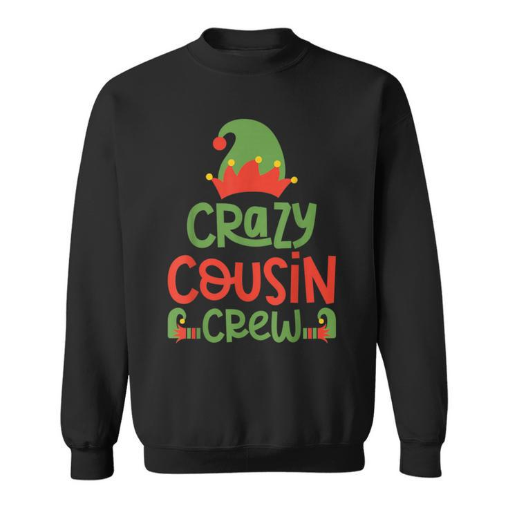 Crazy Cousin Crew Elf Christmas Party Family Matching Pajama Sweatshirt
