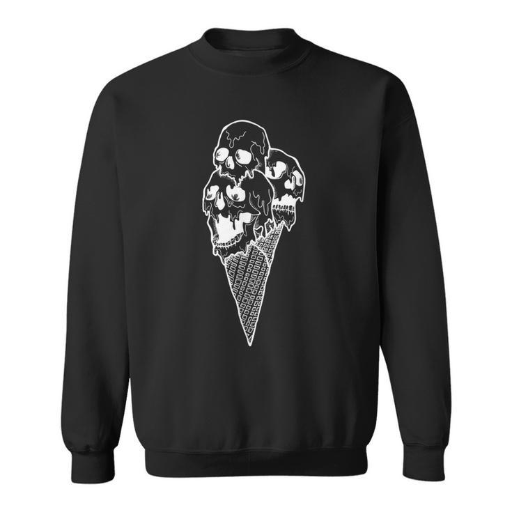 Creepy Skulls Icecream Horror Halloween Halloween Sweatshirt